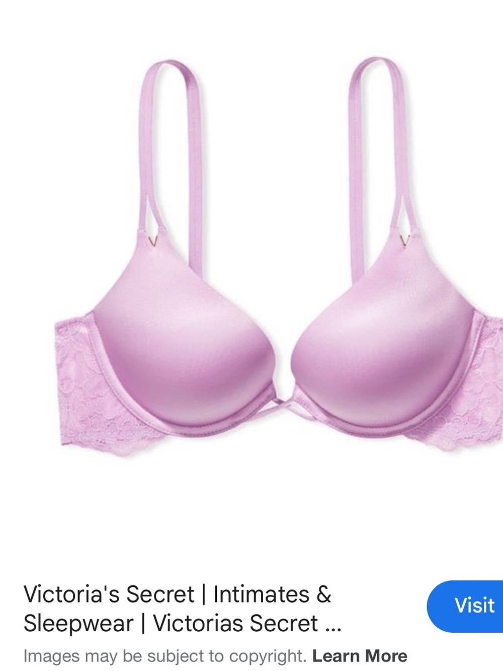 Victoria's Secret Pink Lace-Accent T-Shirt Bra